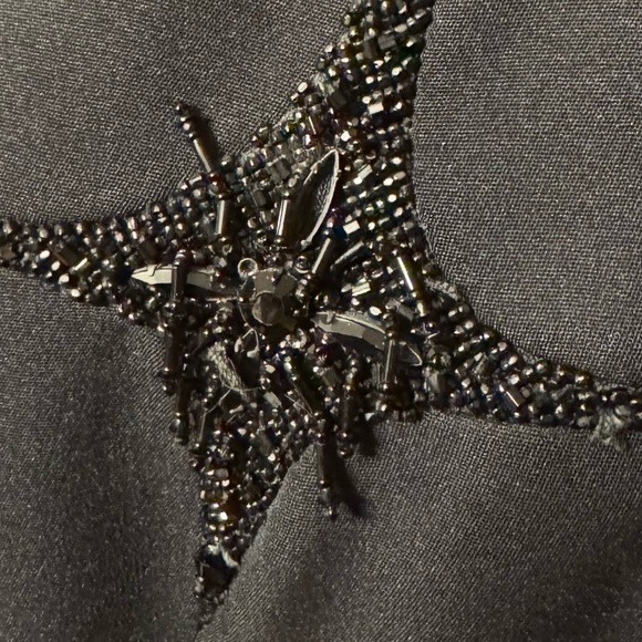 Badgely Mischka Couture USA Made Elegant Wool Blend Beaded Black Jacket Blazer 8 - Picture 5 of 7